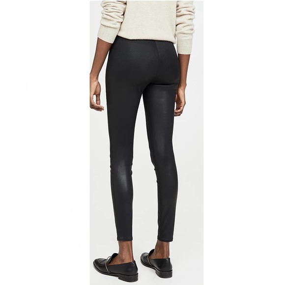 L’AGENCE Rochelle Coated Skinny Jeans Black Size M - Picture 3 of 12